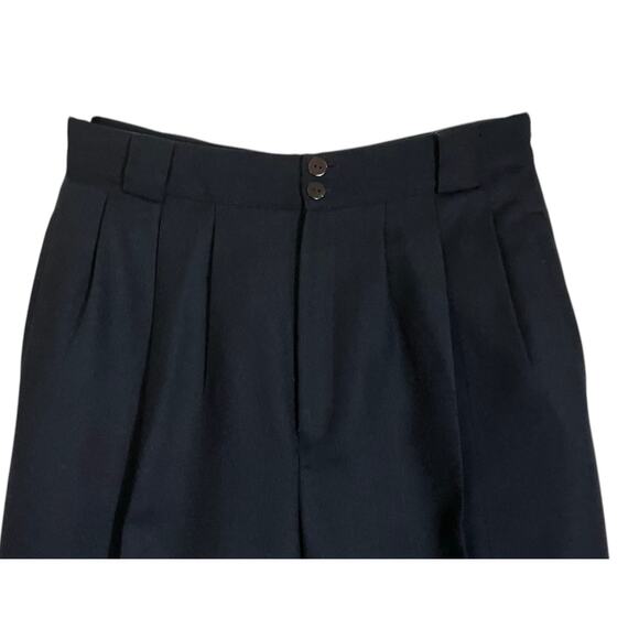 Giorgio Sant'Angelo Women's Navy Hi-Rise 100% Wool 29.5" Inseam Pants SZ 10 VTG - Picture 4 of 7
